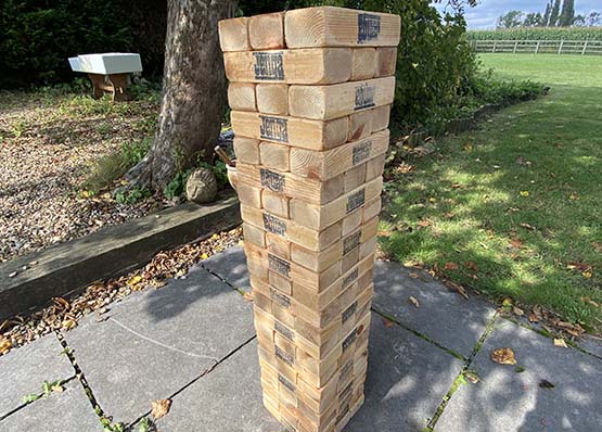 Giant Tumble Tower Blocks